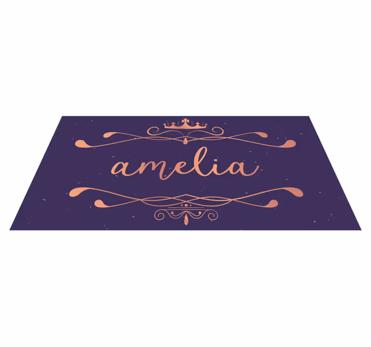 Tapis vinyle personnalisé avec prénom - TenStickers