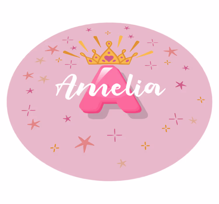 Tapis vinyle autres tapis prénom personnalisé de princesse - TenStickers