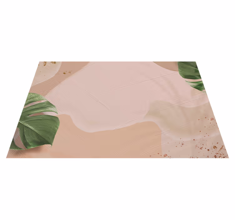 Tapis vinyle salon blush feuille tropicale - TenStickers