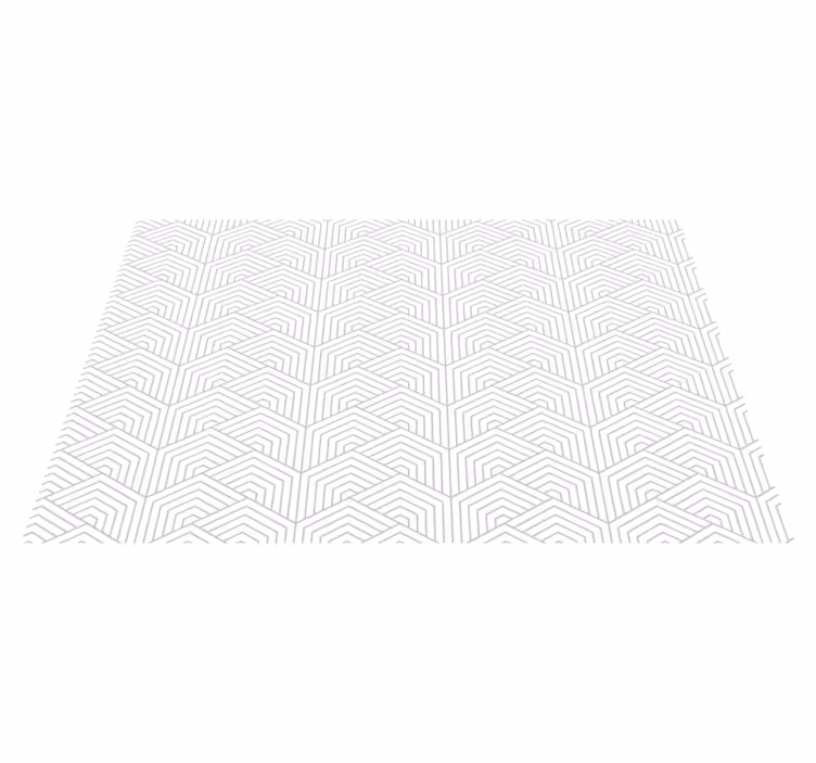 Tapis vinyle géométrique motif hexagonal gris - TenStickers