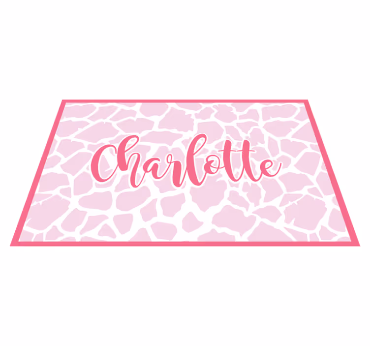Tapis vinyle personnalisé conception de vache rose - TenStickers