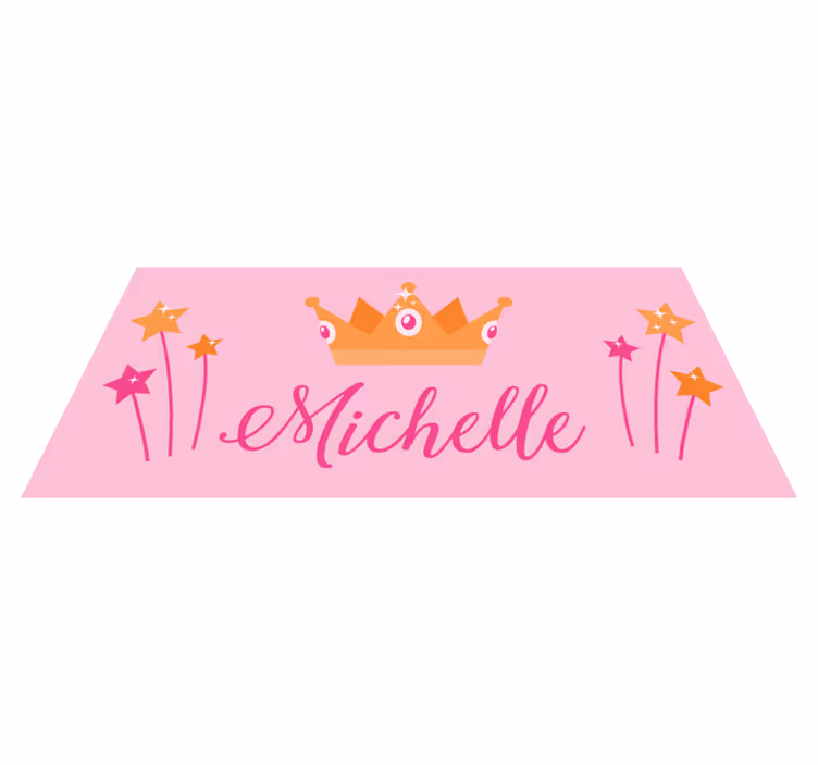 Tapis vinyle autres tapis baguettes et couronne avec nom - TenStickers