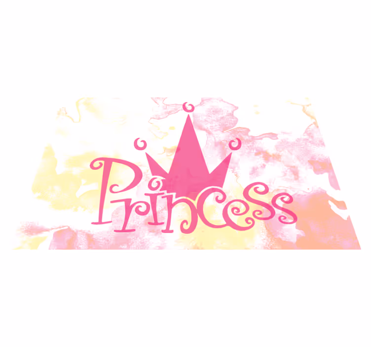 Tapis vinyle chambre bébé thème de la couronne de princesse - TenStickers