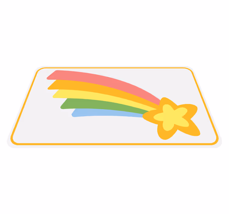 Tapis vinyle pour enfants motif étoile arc-en-ciel - TenStickers