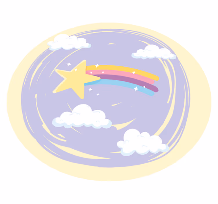 Tapis vinyle pour enfants magie du ciel nocturne - TenStickers