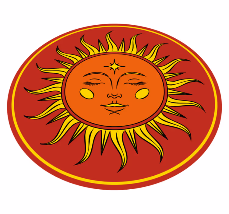 Tapis vinyle nature visage ensoleillé - TenStickers