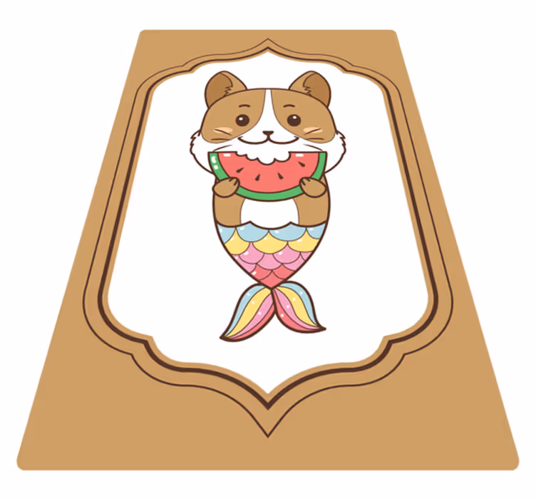 Tapis vinyle animal personnage de sirène mignon - TenStickers