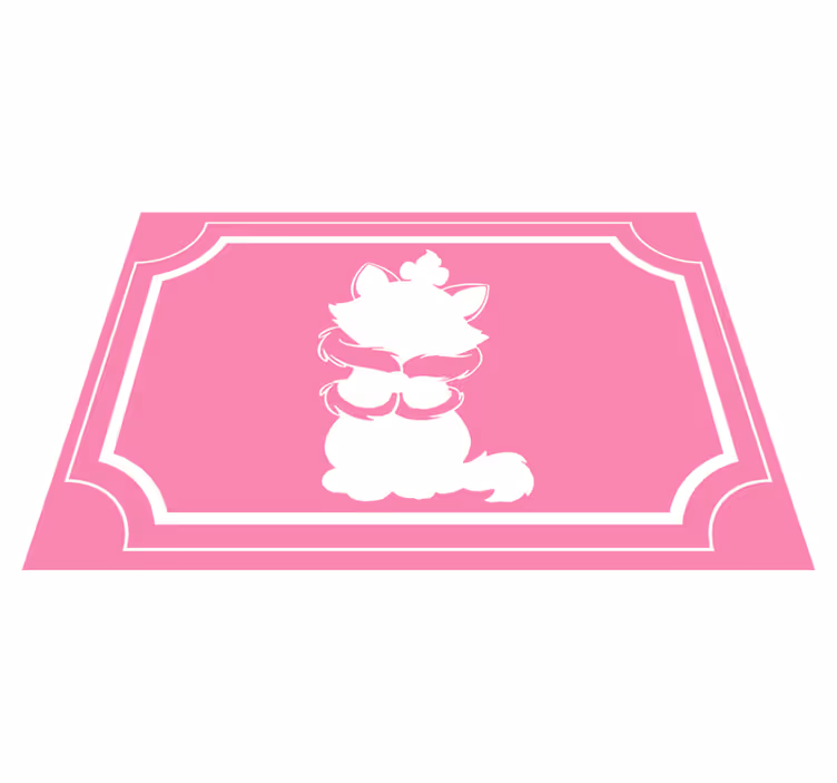 Tapis vinyle autres tapis silhouette de chat mignon - TenStickers