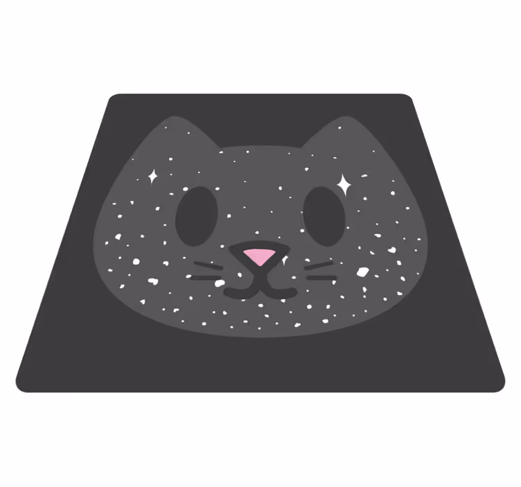 Tapis vinyle chambre bébé joli visage de chat - TenStickers
