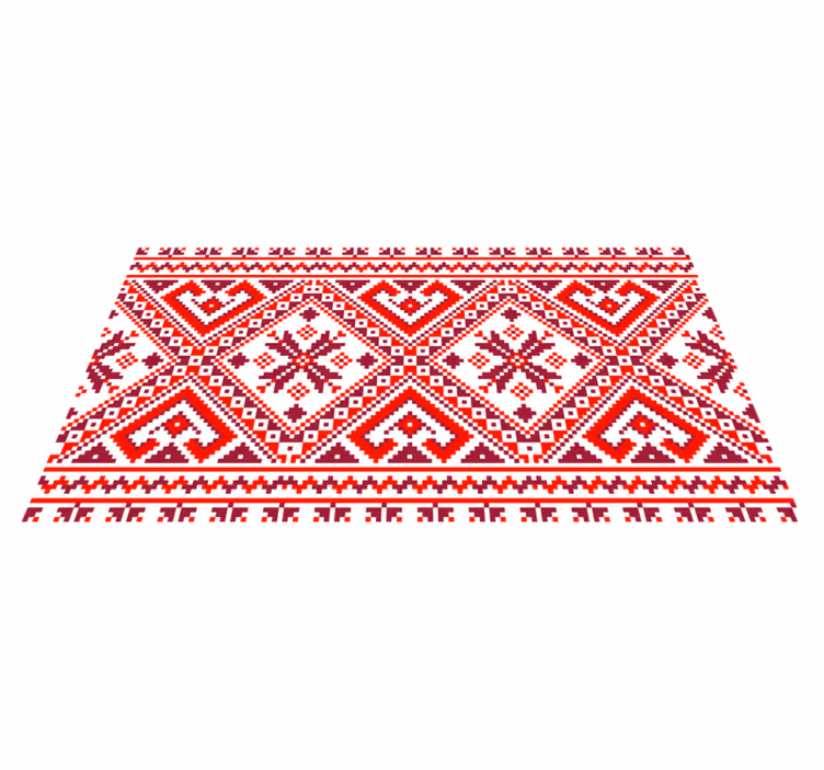 Tapis vinyle éthnique arrangement géométrique vibrant - TenStickers