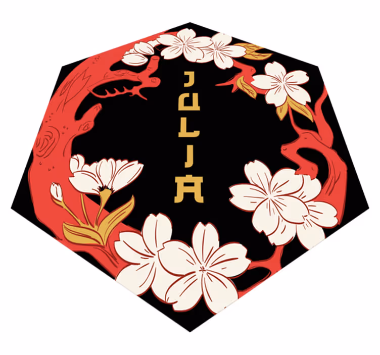 Tapis vinyle personnalisé harmonie florale personnalisée - TenStickers