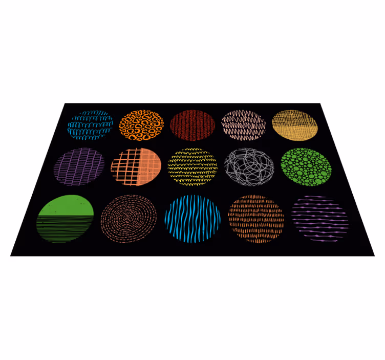 Tapis vinyle moderne collection de motifs vibrants - TenStickers