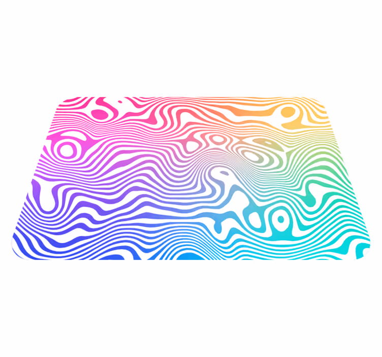 Tapis vinyle rayures éléments de vagues animés - TenStickers