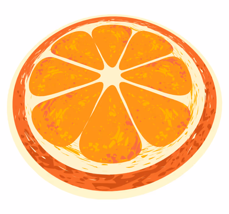 Tapis vinyle cuisine motif de tranche d'orange - TenStickers