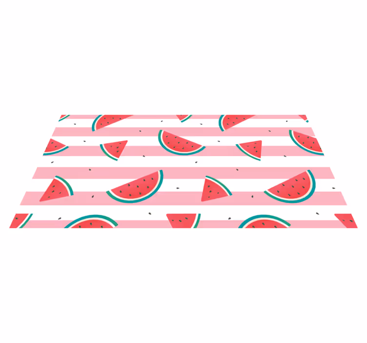 Tapis vinyle cuisine illustration d'une tranche de pastèque - TenStickers