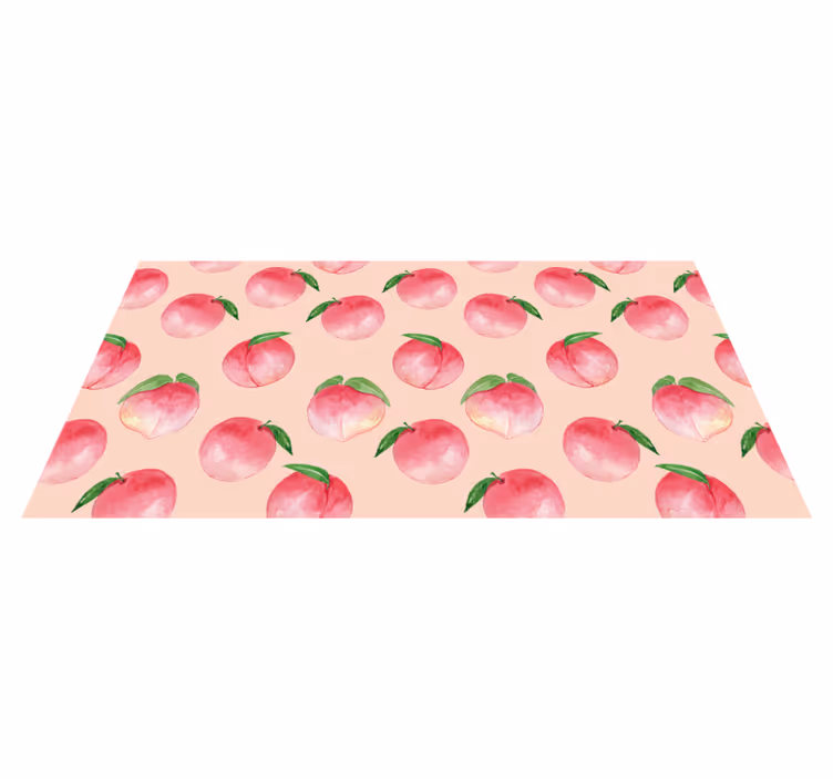 Tapis vinyle cuisine motif de fleur de pêcher - TenStickers
