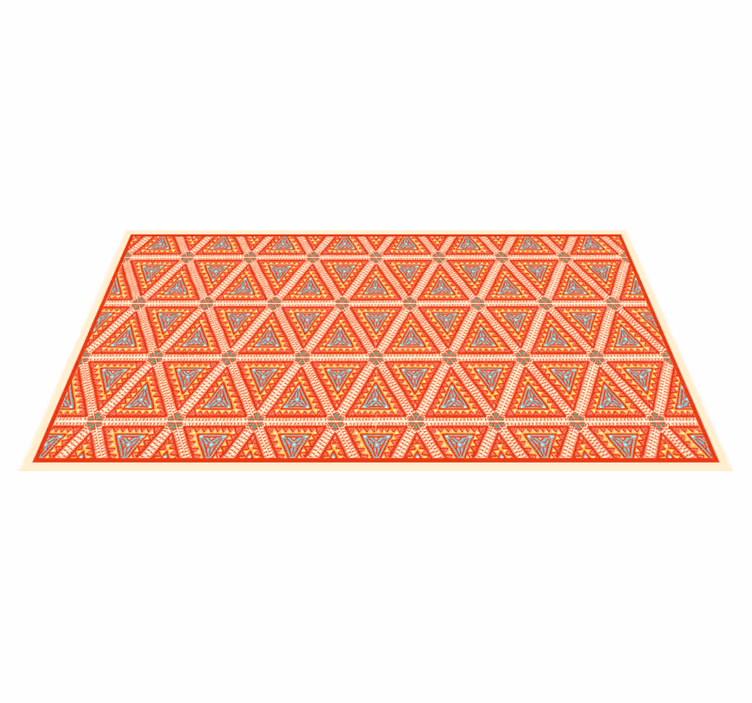 Tapis vinyle éthnique élément triangulaire vivant - TenStickers