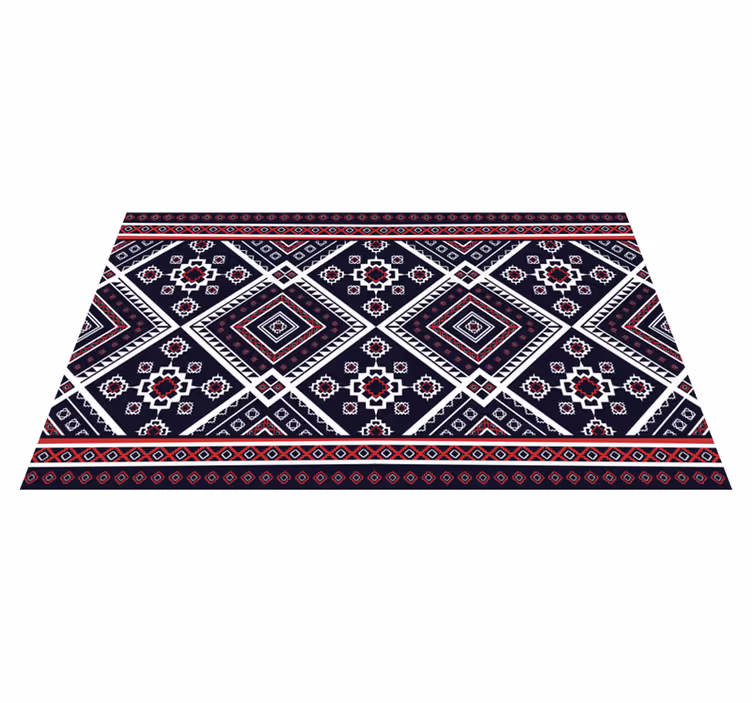 Tapis vinyle éthnique motif géométrique culturel - TenStickers