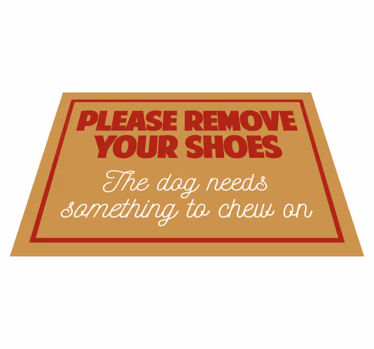 Tapis vinyle entrée s'il vous plaît, enlevez vos chaussures - TenStickers