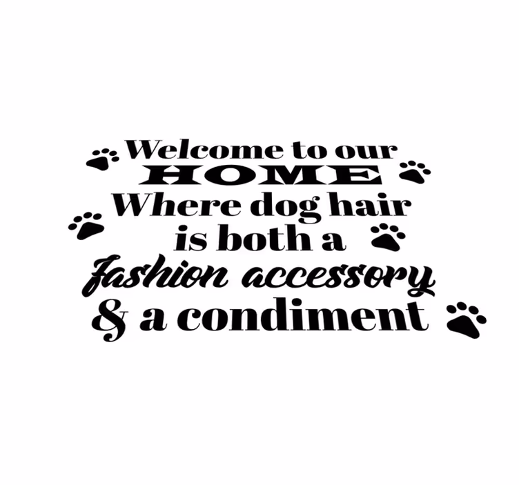 Tapis vinyle entrée les poils de chien sont des accessoires - TenStickers