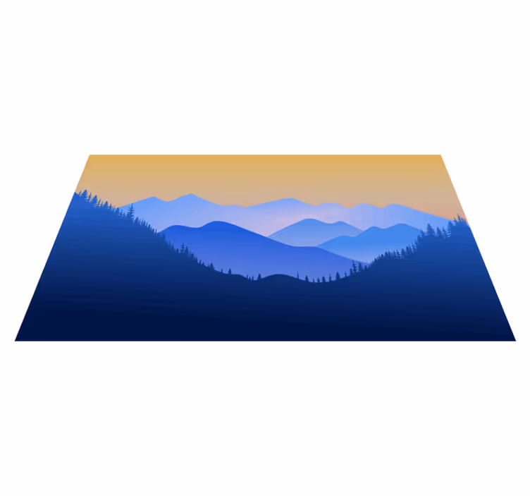 Tapis vinyle nature horizon montagneux - TenStickers