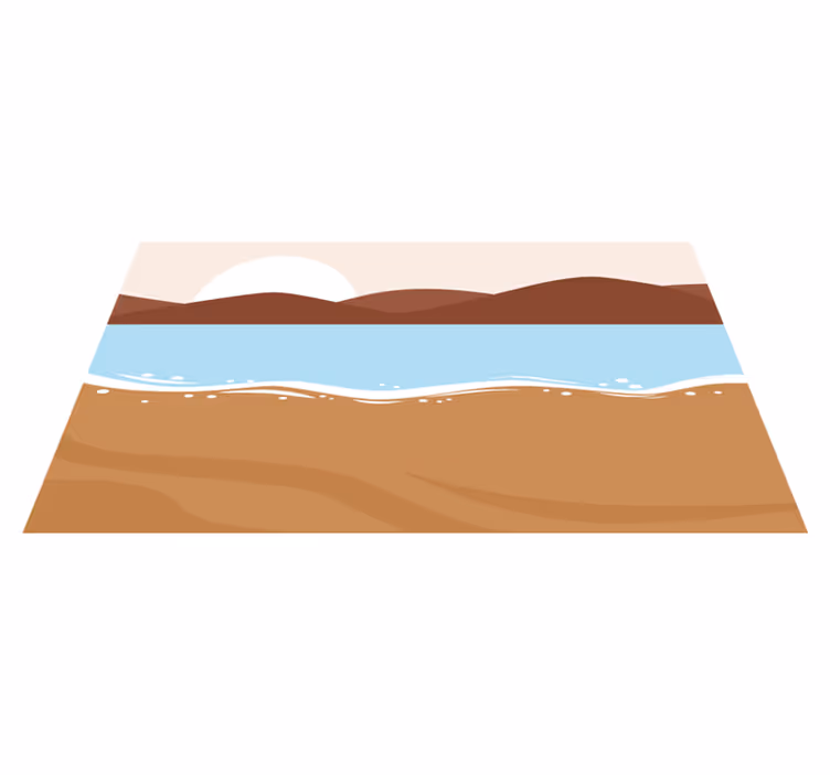 Tapis vinyle nature scène de plage désertique - TenStickers