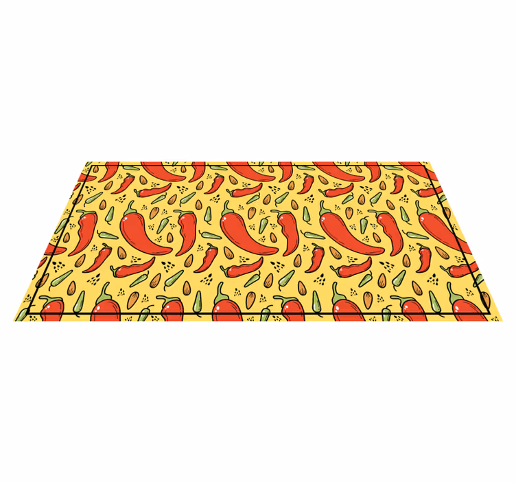 Tapis vinyle cuisine motif de poivre épicé - TenStickers