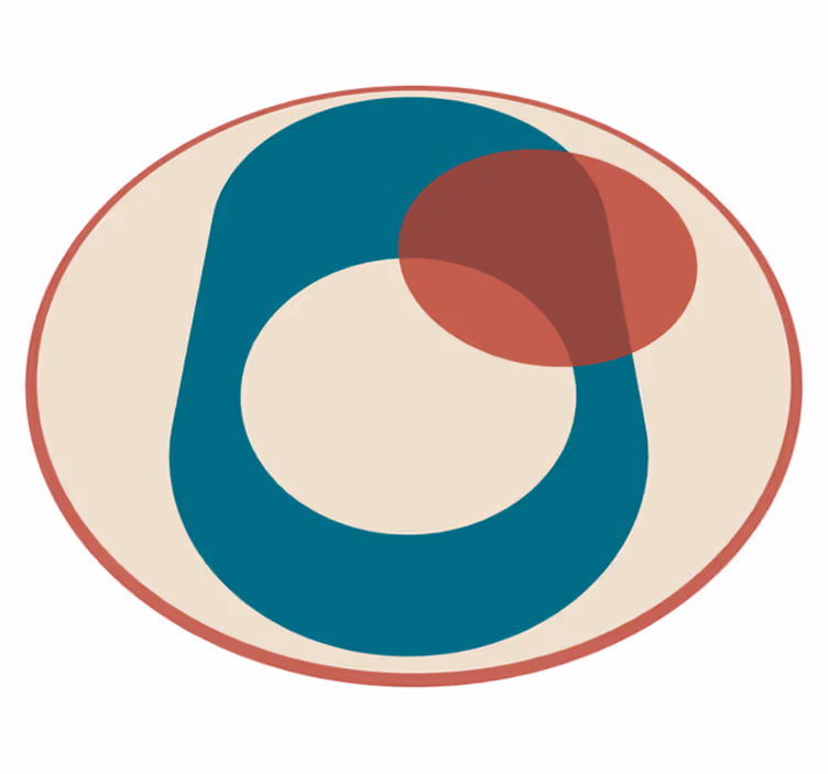 Tapis vinyle moderne cercles en harmonie - TenStickers