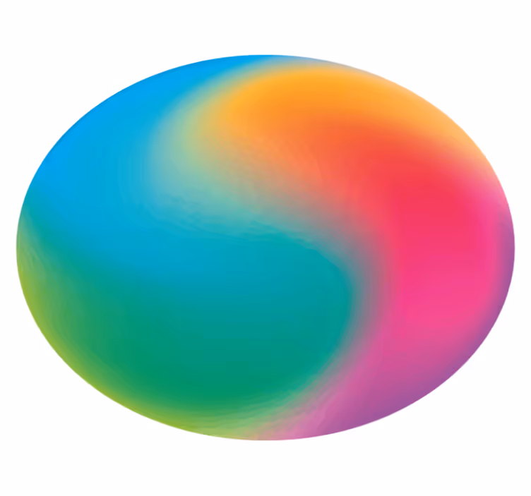Tapis vinyle geometrique Art abstrait cercle multicolore - TenStickers