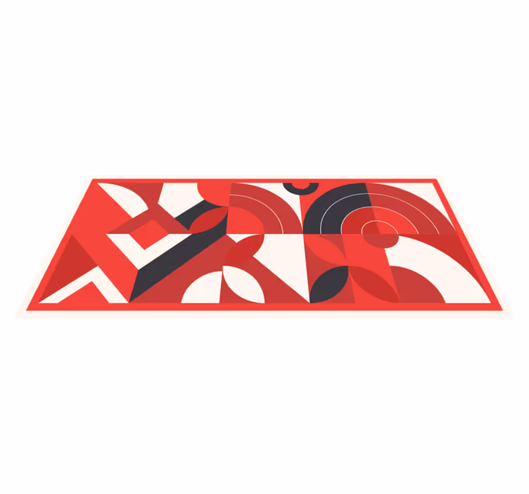 Tapis vinyle géométrique formes abstraites audacieuses - TenStickers