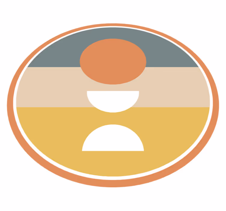 Tapis vinyle minimaliste harmonie circulaire des couleurs - TenStickers