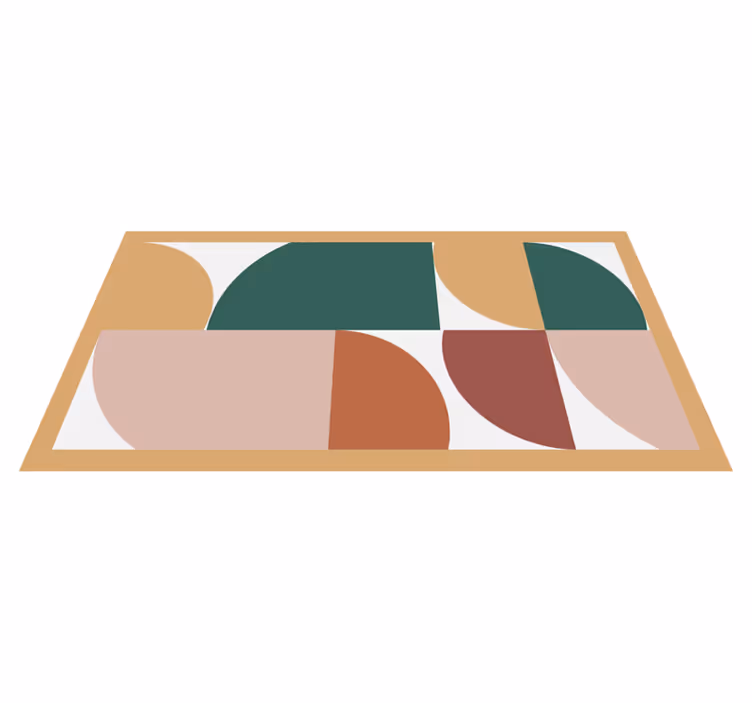 Tapis vinyle moderne segments abstraits angulaires - TenStickers