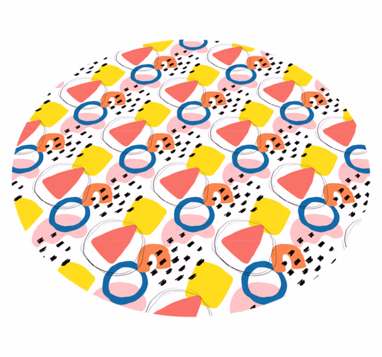 Tapis vinyle minimaliste arrangements de formes vibrantes - TenStickers