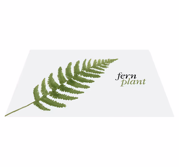 Tapis vinyle fleurs et plantes design fougère - TenStickers