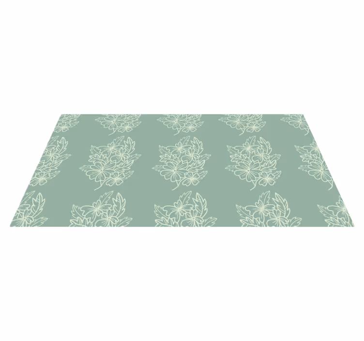 Tapis vinyle fleurs et plantes éléments gracieux - TenStickers
