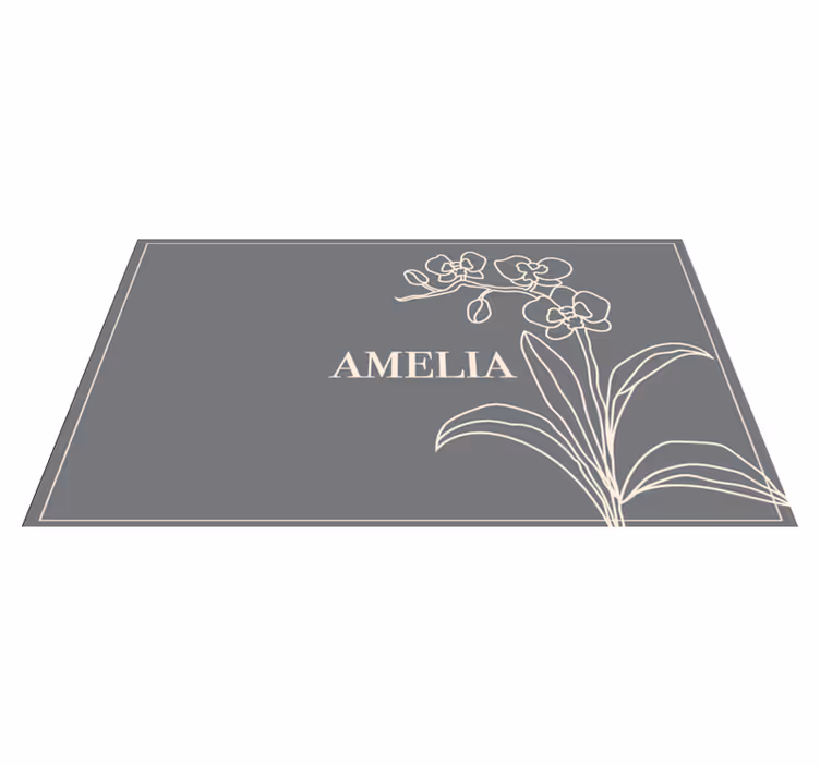 Tapis vinyle personnalisé charmant floral sur mesure - TenStickers