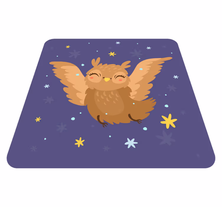 Tapis vinyle autres tapis motif hibou joyeux - TenStickers