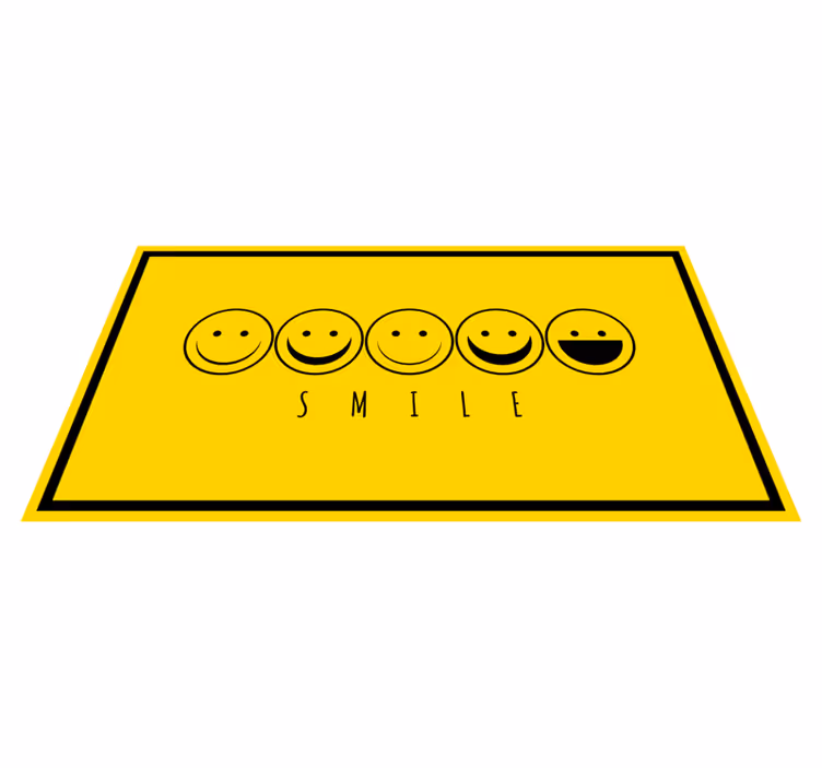Tapis vinyle citation expressions joyeuses - TenStickers