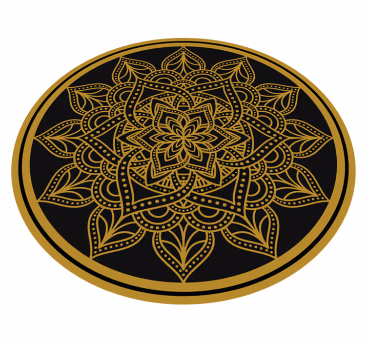 Tapis vinyle mandala élément gracieux - TenStickers