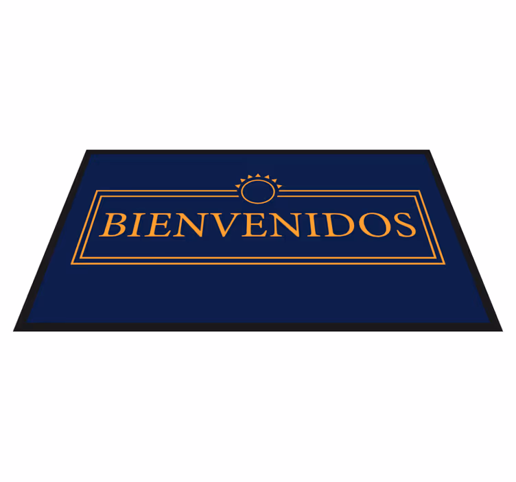 Tapis vinyle moderne message d'accueil - TenStickers