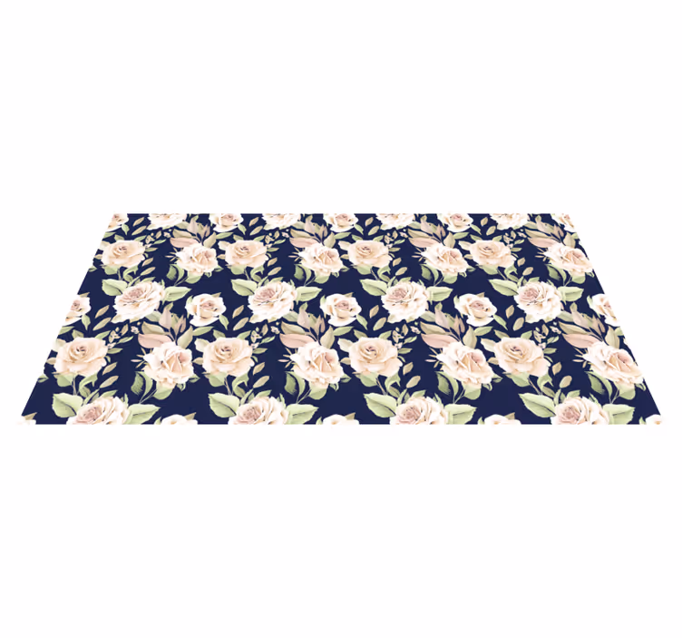 Tapis vinyle nature composante florale élégante - TenStickers