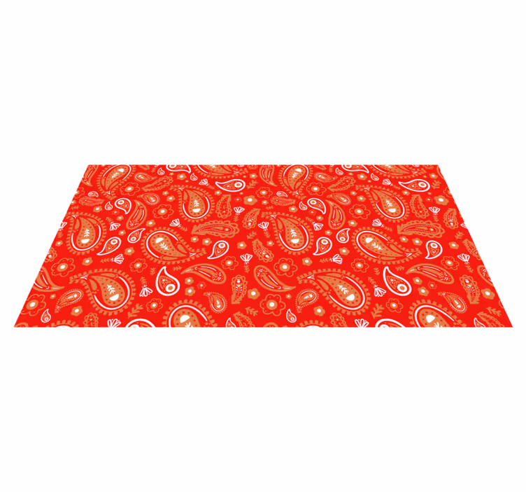 Tapis mosaique vinyle imprimé cachemire vibrant - TenStickers