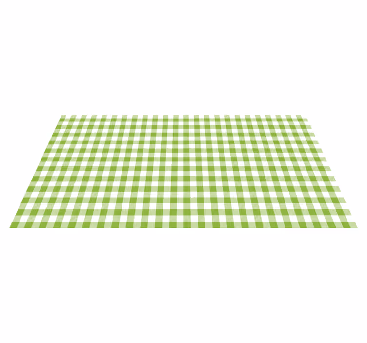 Tapis vinyle rayures motif à carreaux verts - TenStickers