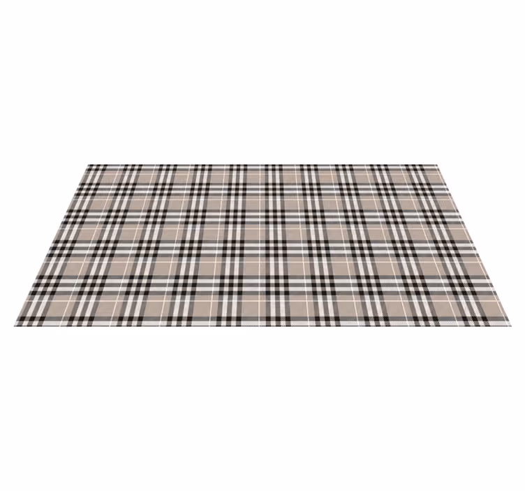 Tapis vinyle rayures motif carreaux - TenStickers