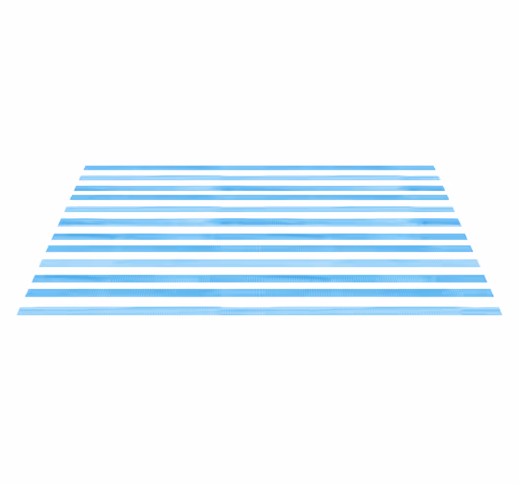 Tapis vinyle rayures motif bleu - TenStickers