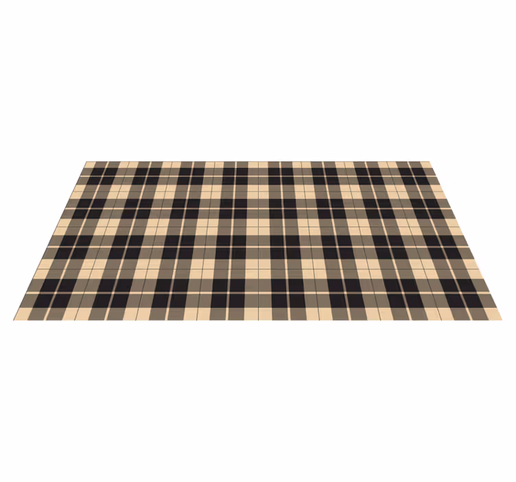 Tapis vinyle rayures tons à motifs écossais - TenStickers