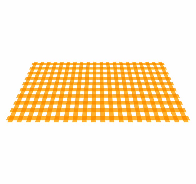 Tapis vinyle jaune motif à carreaux chaud - TenStickers