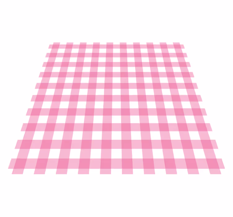 Tapis vinyle rayures motif à carreaux roses - TenStickers