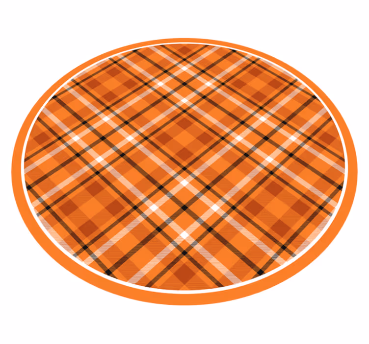 Tapis vinyle rond breloque à motif à carreaux - TenStickers