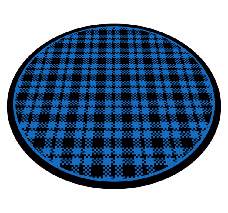 Tapis vinyle rond composition vérifiée - TenStickers